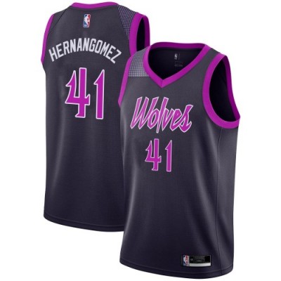 Nike Minnesota Timberwolves #41 Juan Hernangomez Purple Youth NBA Swingman City Edition 201819 Jersey
